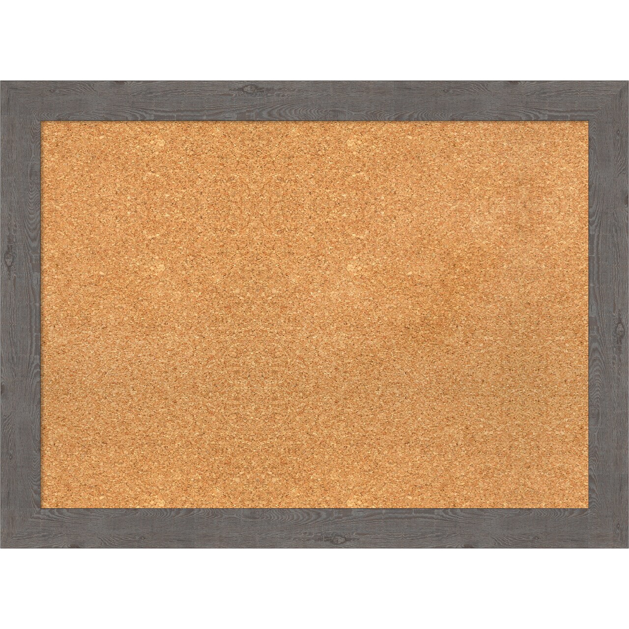 Cork Board, Rustic Plank Grey Narrow Frame - Bulletin Board, Organization Board, Pin Board